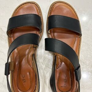 b.o.c. Black and Tan Sandals